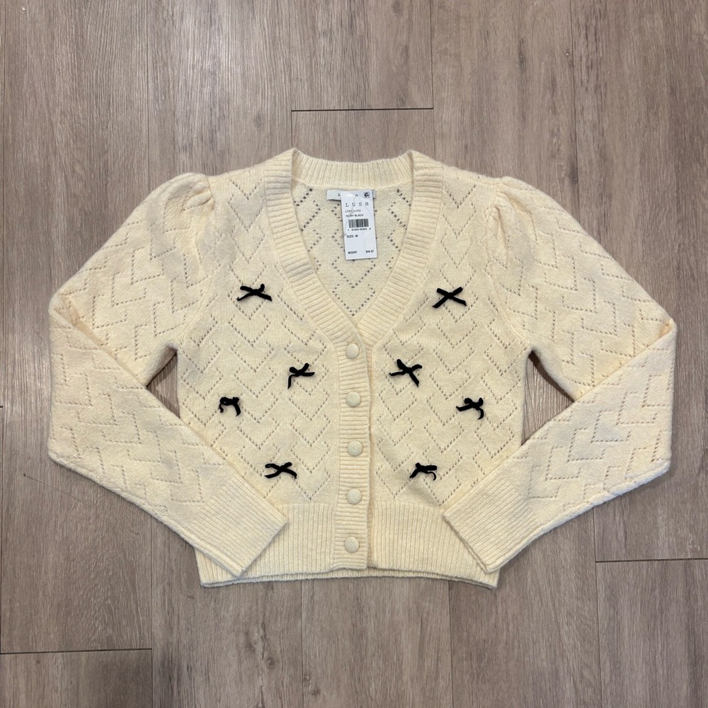 Lush Knit Cardigan Sweater – Size M (NWT)